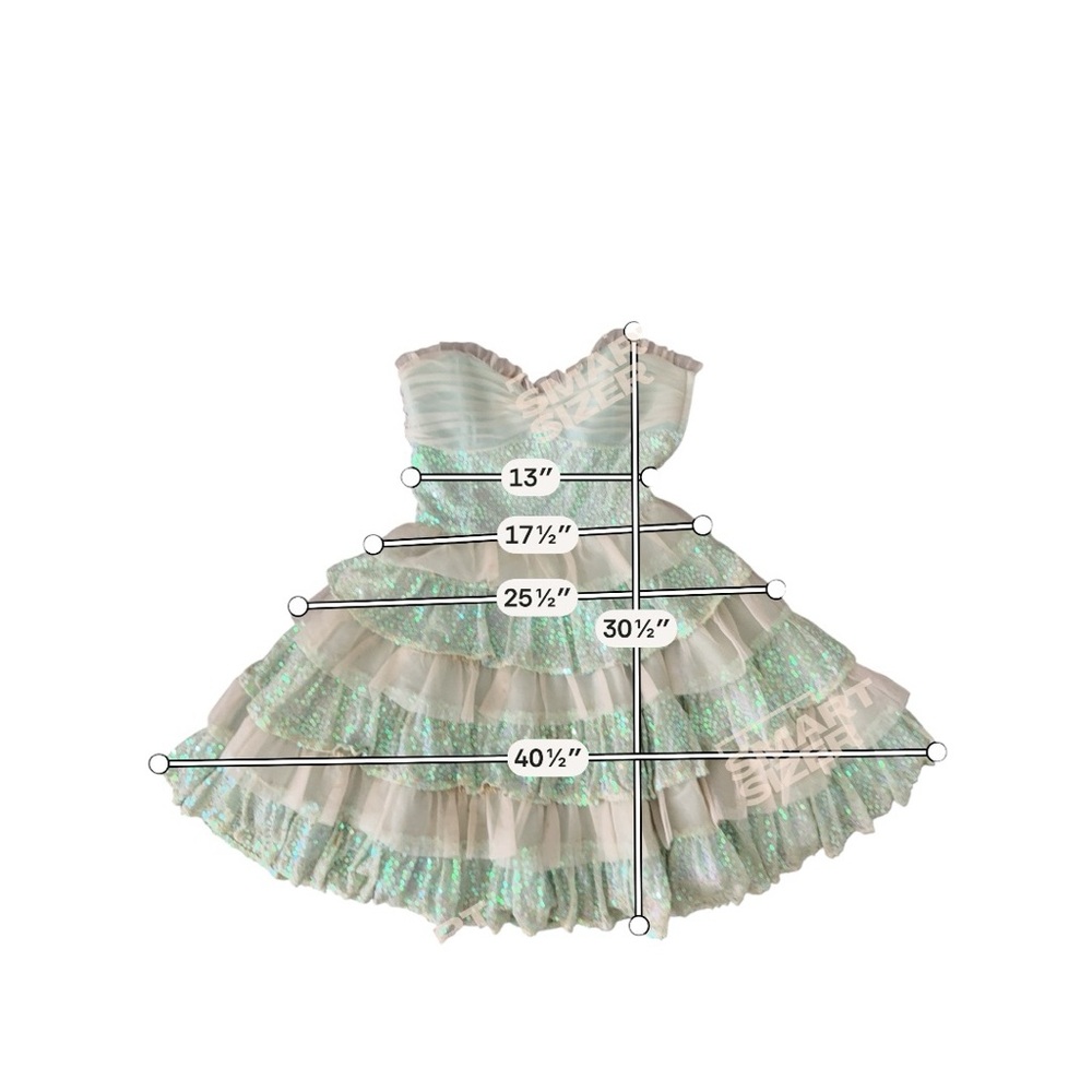 Vintage Betsey Johnson Strapless Sparkly Light Blue Mini Princess Dress- 10 - Picture 6 of 15